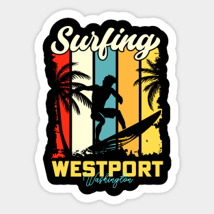 Surfing |  Westport, Washington Sticker